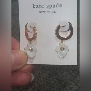 New Kate Spade Precious Pansy Pavé Drop
Mini Hoops